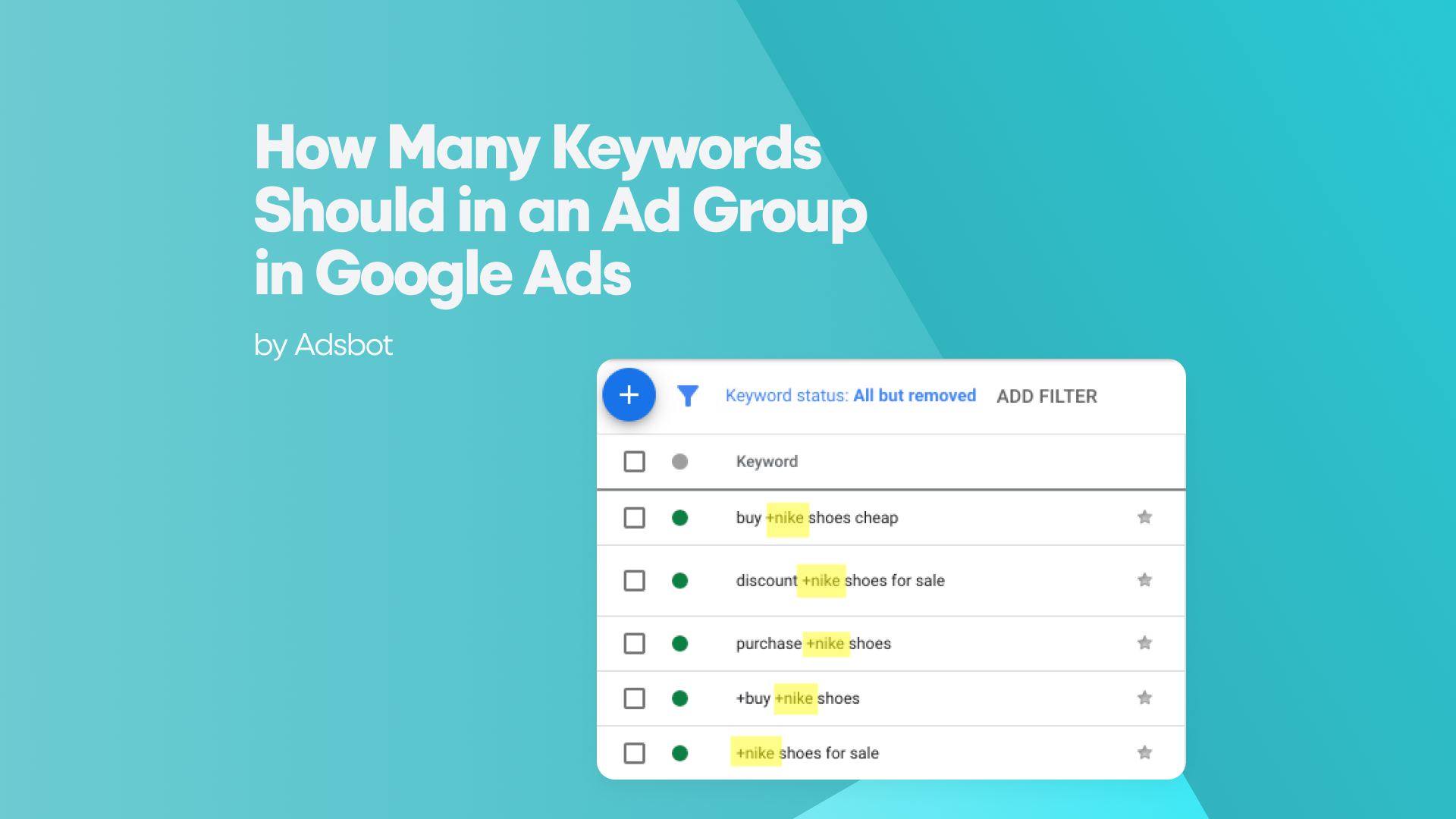 How Many Keywords Should in an Ad Group in Google Ads?