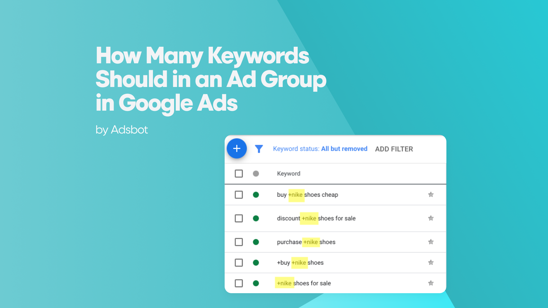 Keywords on sale from adwords