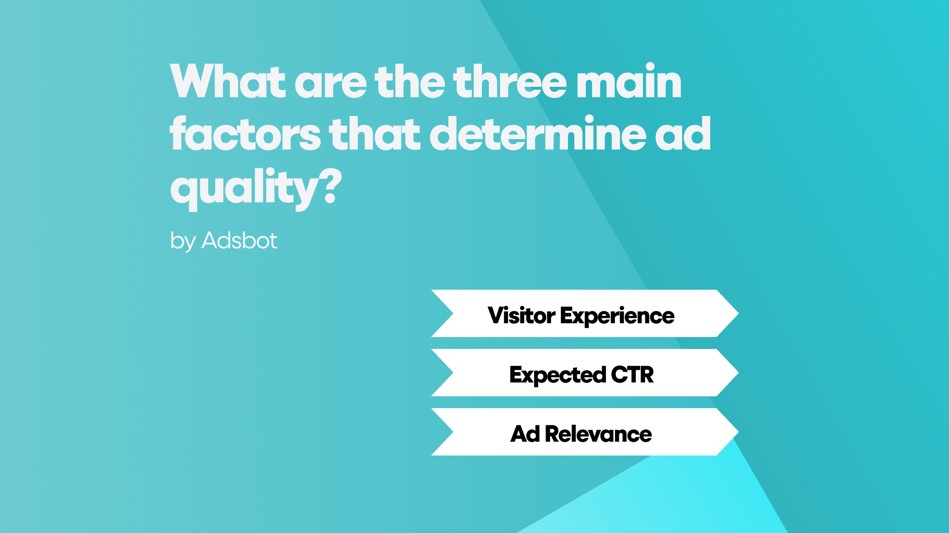 What are the Three Main Factors that Determine Ad Quality in Google Ads?