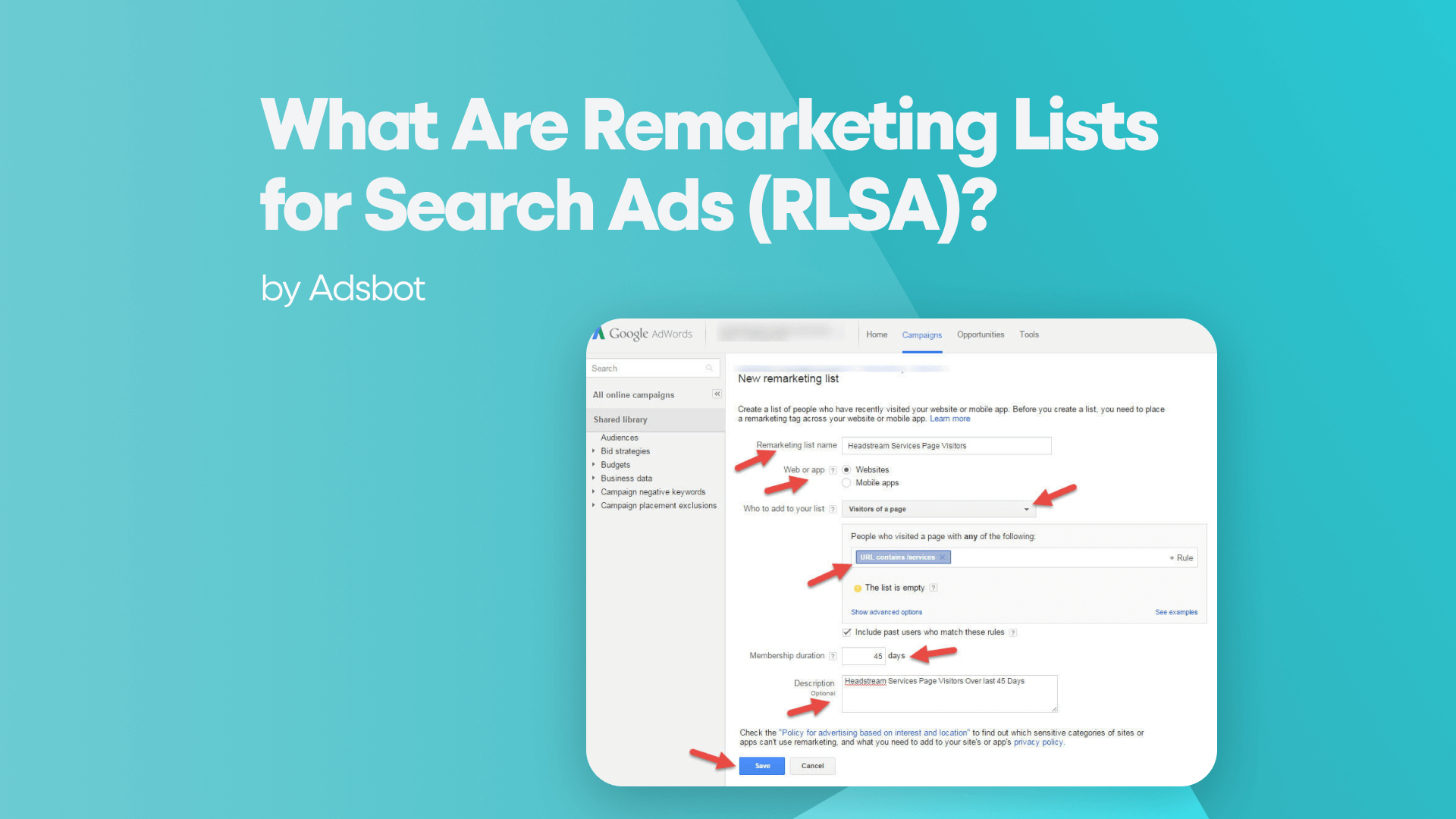 remarketing list for search ads