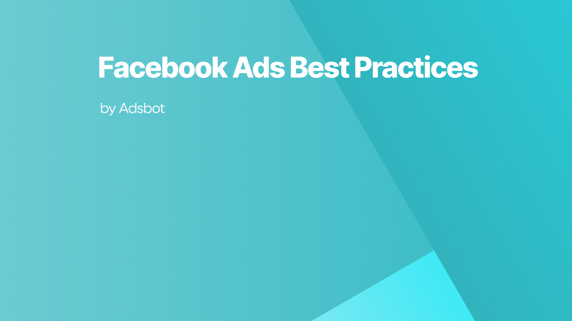 Facebook Ads Best Practices