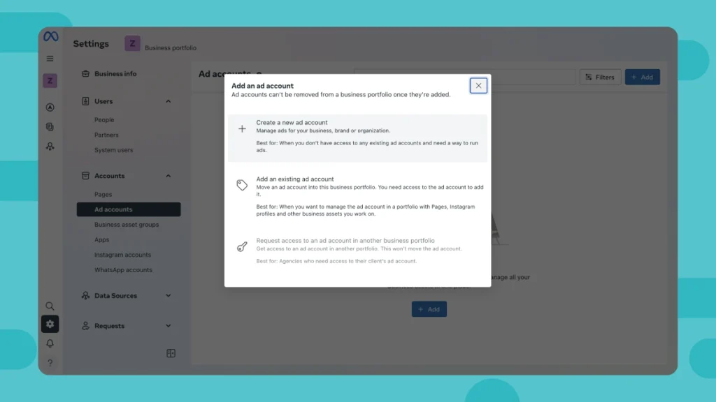 how to create an ad account on facebook step 5