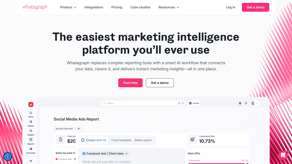 Whatagraph Homepage