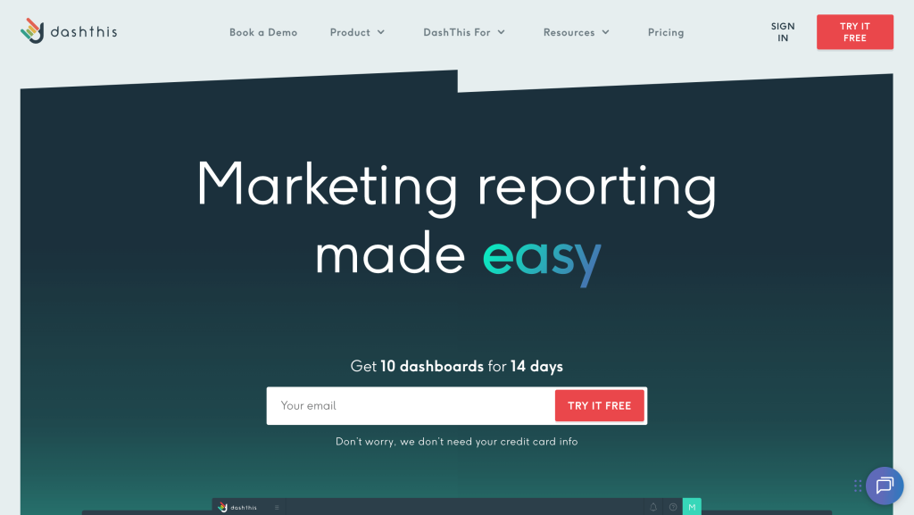 DashThis Homepage