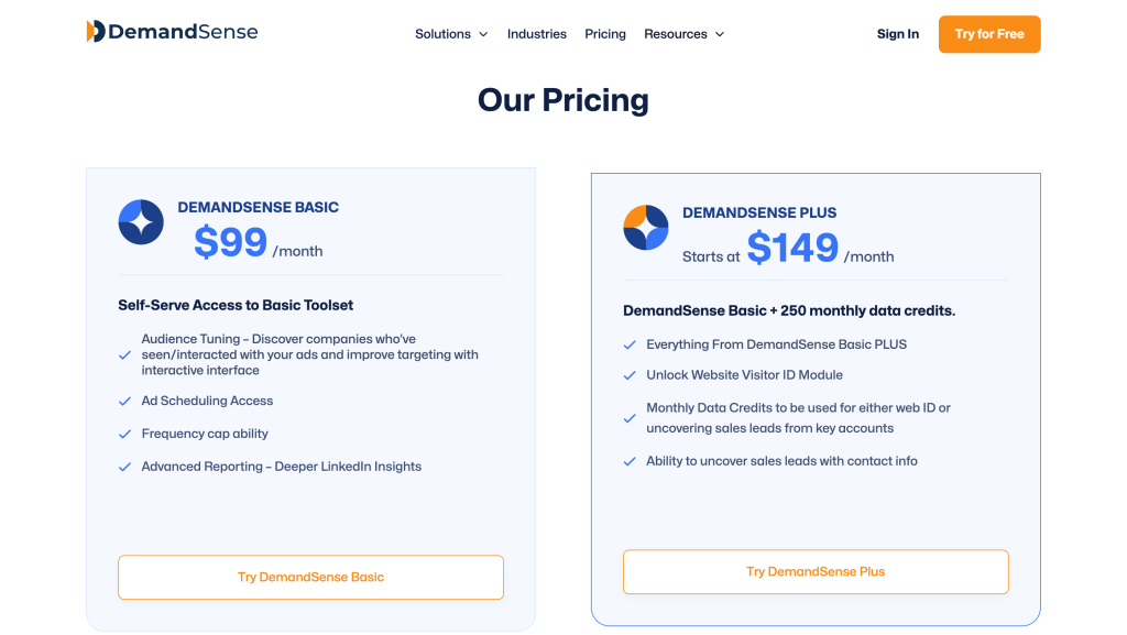 demandsense pricing