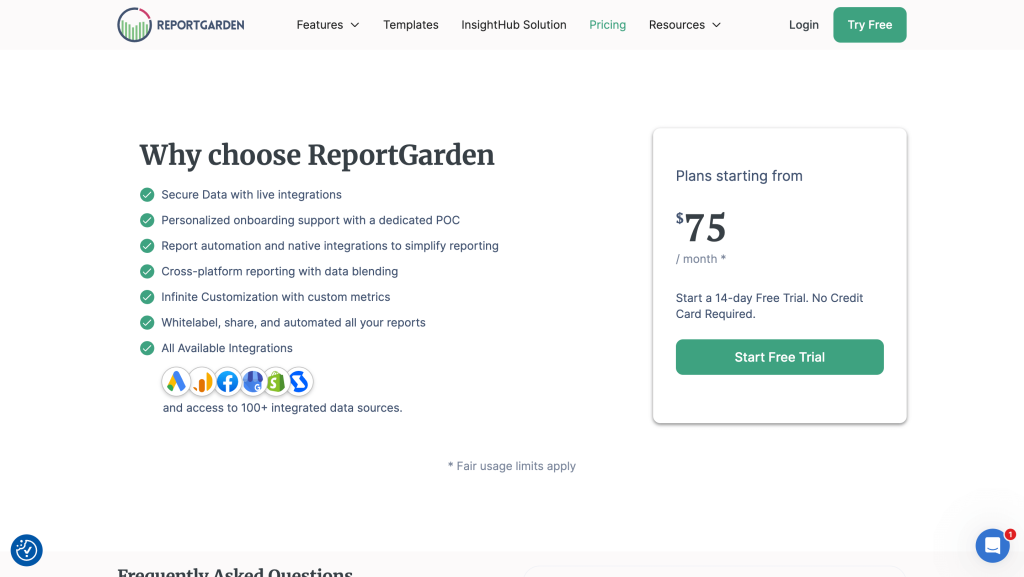 ReportGarden pricing